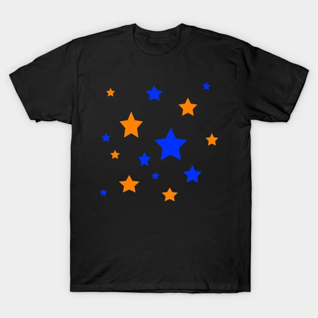 Orange and blue star bundle T-Shirt by anrockhi